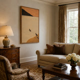 Lone Horizon abstract oil painting, hand-painted on canvas