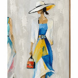 Riviera Belles abstract oil painting, hand-painted on canvas