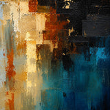 Copper Cove abstract oil painting, hand-painted on canvas