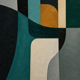 Verdigris Cadence abstract oil painting, hand-painted on canvas