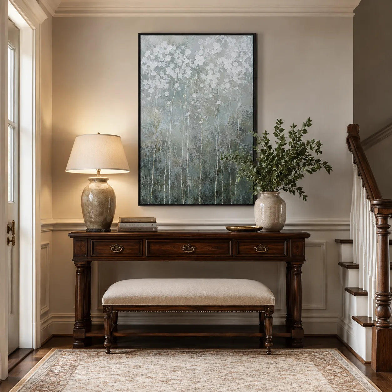Meadow Hush - hand-painted floral oil painting on canvas by Realoilart
