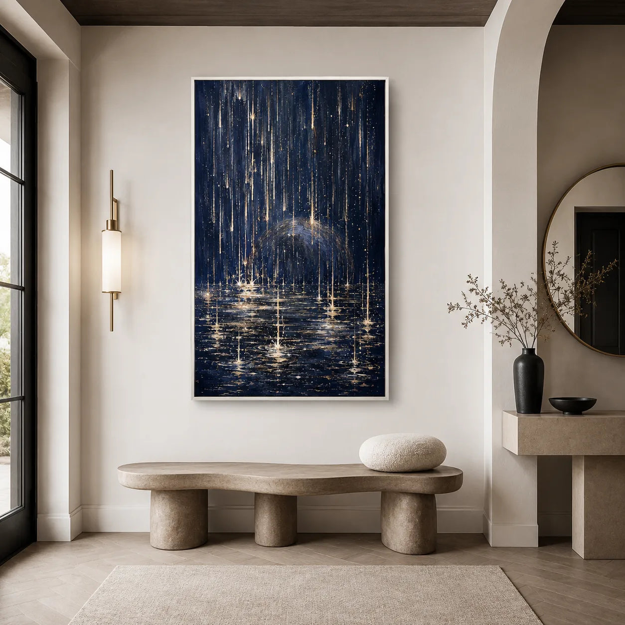 Afterlight - hand-painted coastal oil painting on canvas by Realoilart