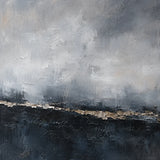 Nocturne Shore abstract oil painting, hand-painted on canvas