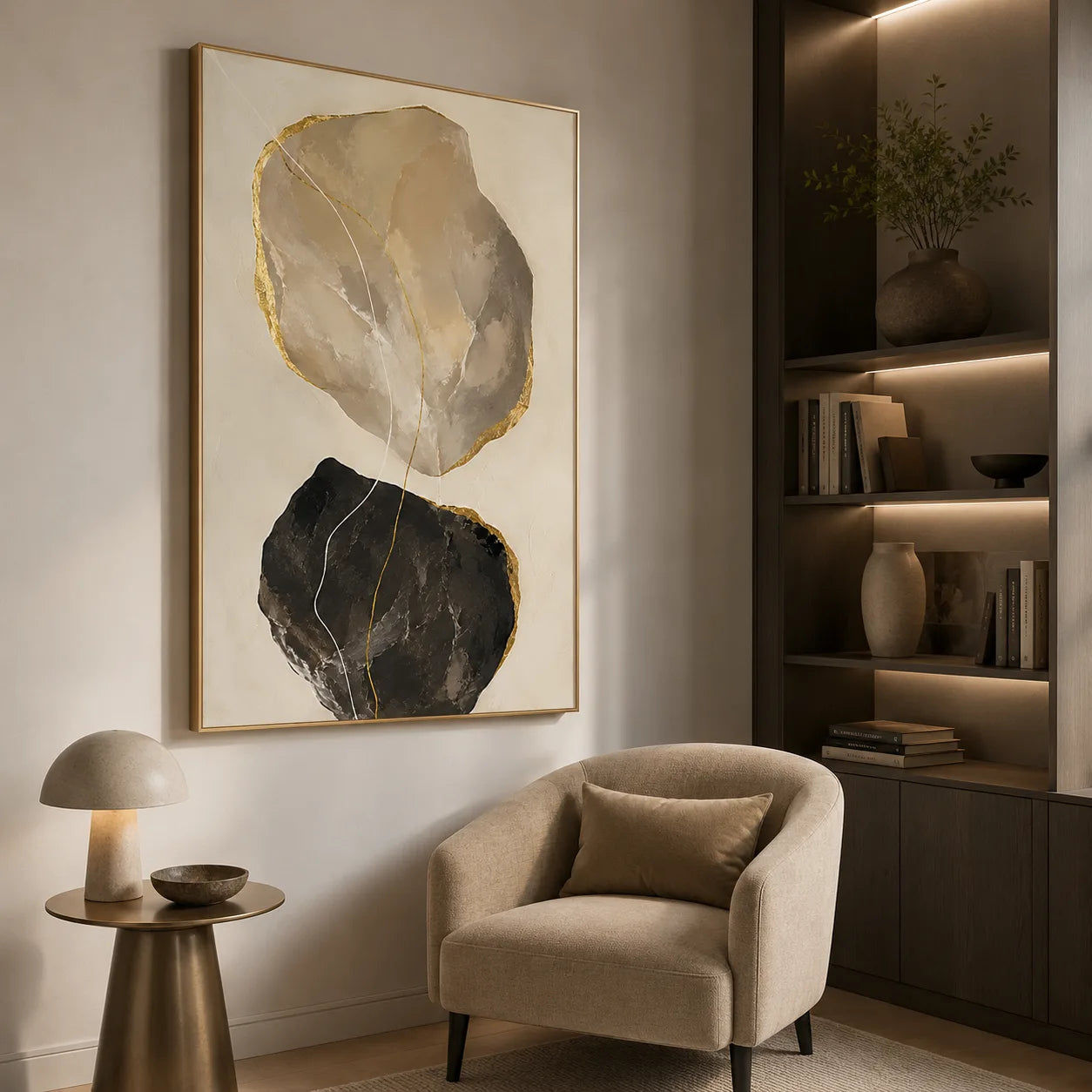 Equilibrium - hand-painted abstract oil painting on canvas detail 2 by Realoilart