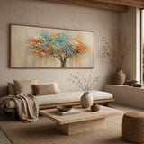 Prism Canopy abstract oil painting, hand-painted on canvas