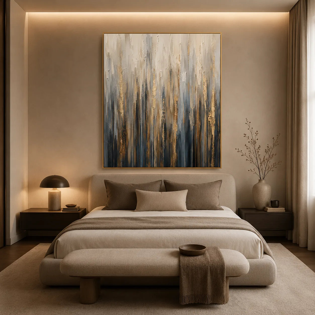 Nightfall - hand-painted landscape oil painting on canvas by Realoilart