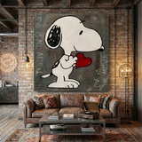 Heartfelt Pup — hand-painted oil painting on canvas
