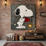 Heartfelt Pup — hand-painted oil painting on canvas