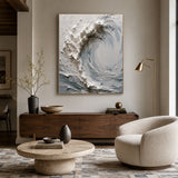 Cresting Silence - hand-painted coastal oil painting on canvas detail 3 by Realoilart