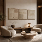 Quiet Linen abstract oil painting, hand-painted on canvas