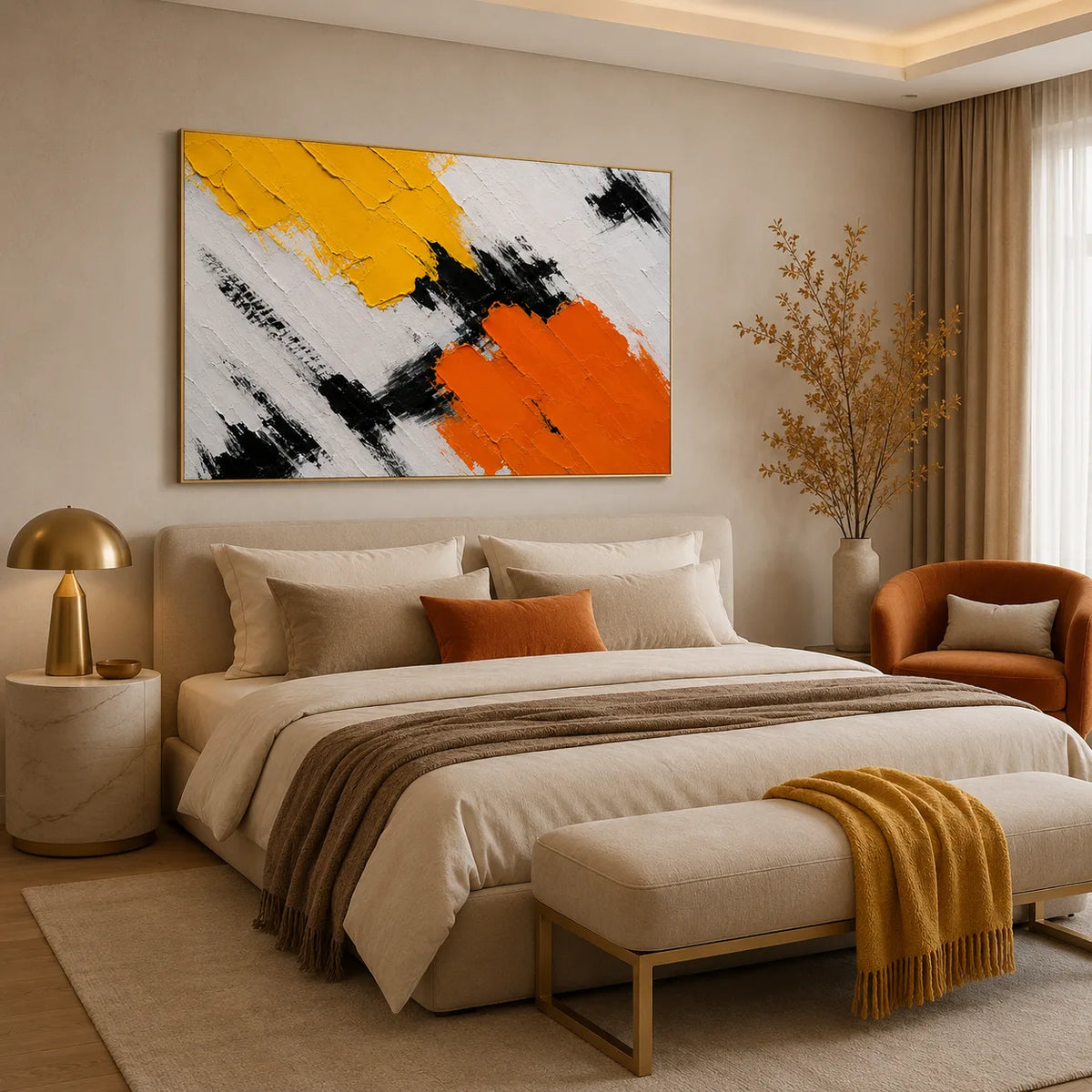 Crescendo - hand-painted landscape oil painting on canvas detail 5 by Realoilart