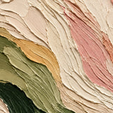 Earthen Strata abstract oil painting, hand-painted on canvas