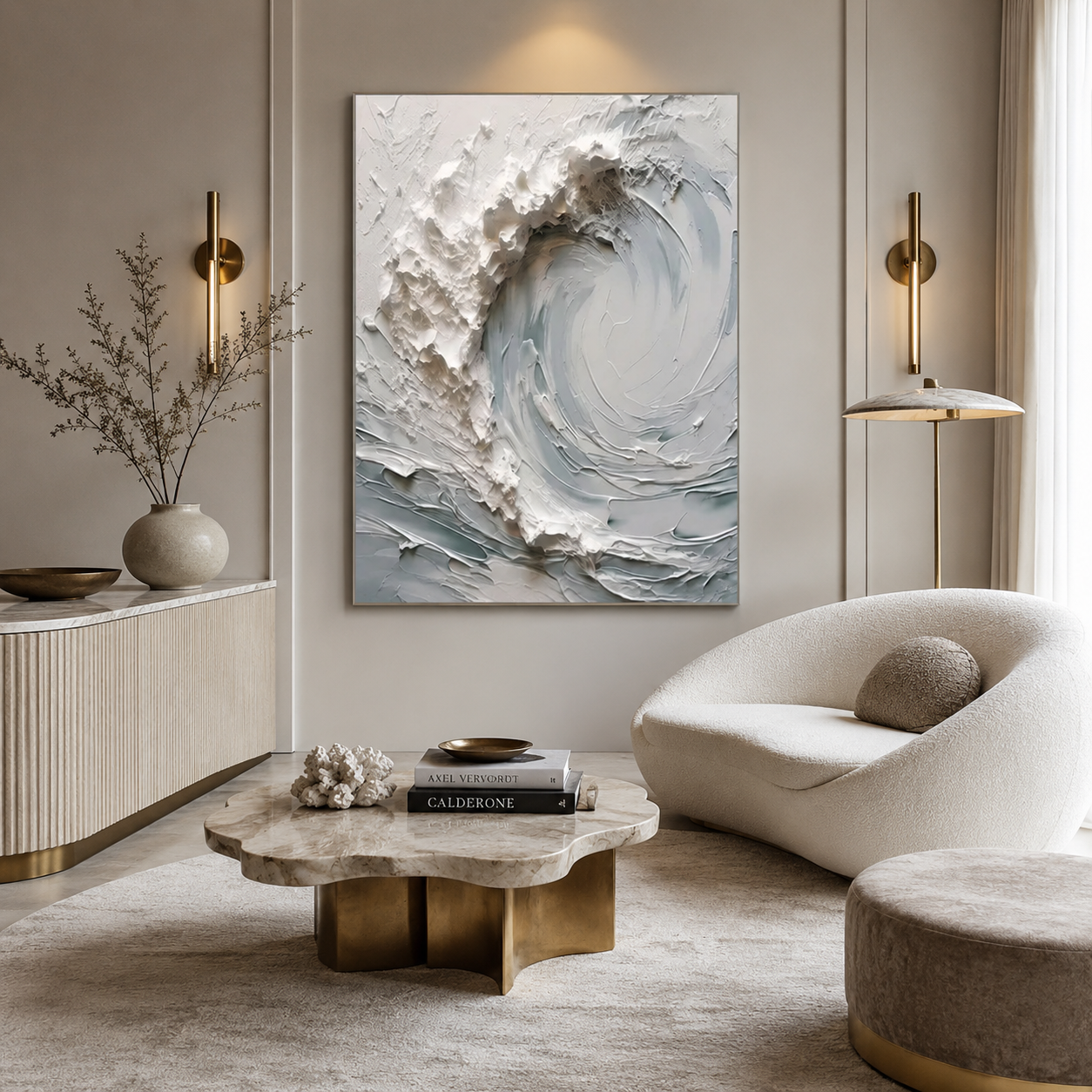 Cresting Silence - hand-painted coastal oil painting on canvas by Realoilart