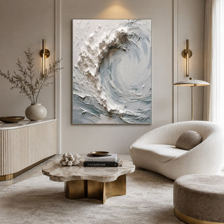 Cresting Silence — hand-painted oil painting on canvas
