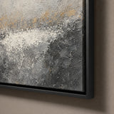 Silver Ascension - hand-painted abstract oil painting in a styled interior