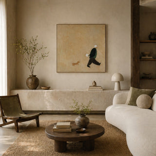 Quiet Stroll — hand-painted oil painting on canvas