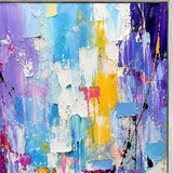 Carnival Bloom - hand-painted floral oil painting on canvas detail 7 by Realoilart