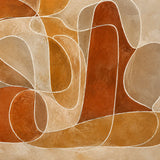 Terracotta Bloom abstract oil painting, hand-painted on canvas