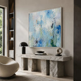 Misty Garden abstract oil painting, hand-painted on canvas