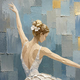 Petal Pirouette abstract oil painting, hand-painted on canvas