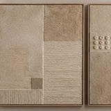 Quiet Linen abstract oil painting, hand-painted on canvas