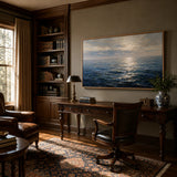 Ocean Shimmer abstract oil painting, hand-painted on canvas