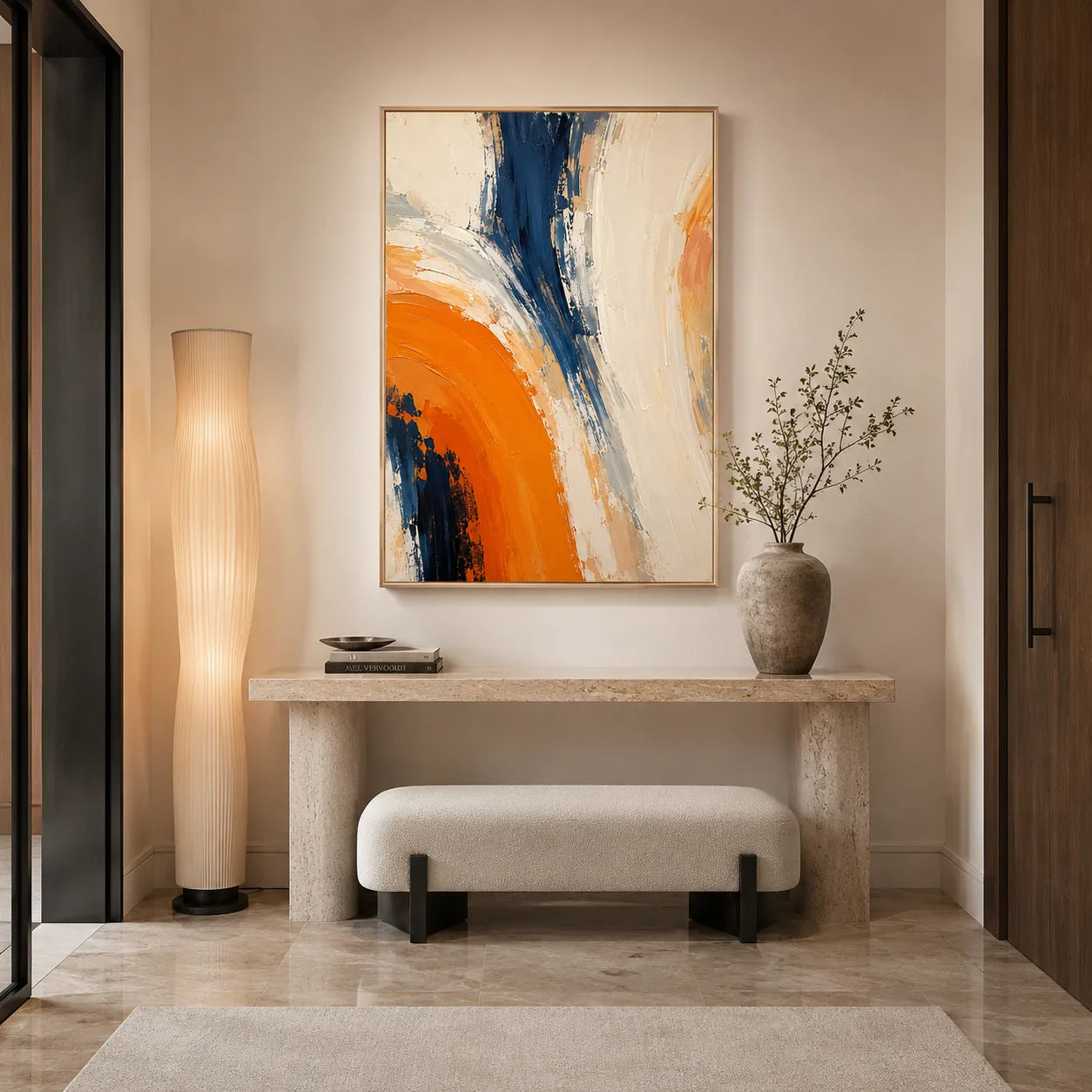 Helios - hand-painted abstract oil painting on canvas by Realoilart