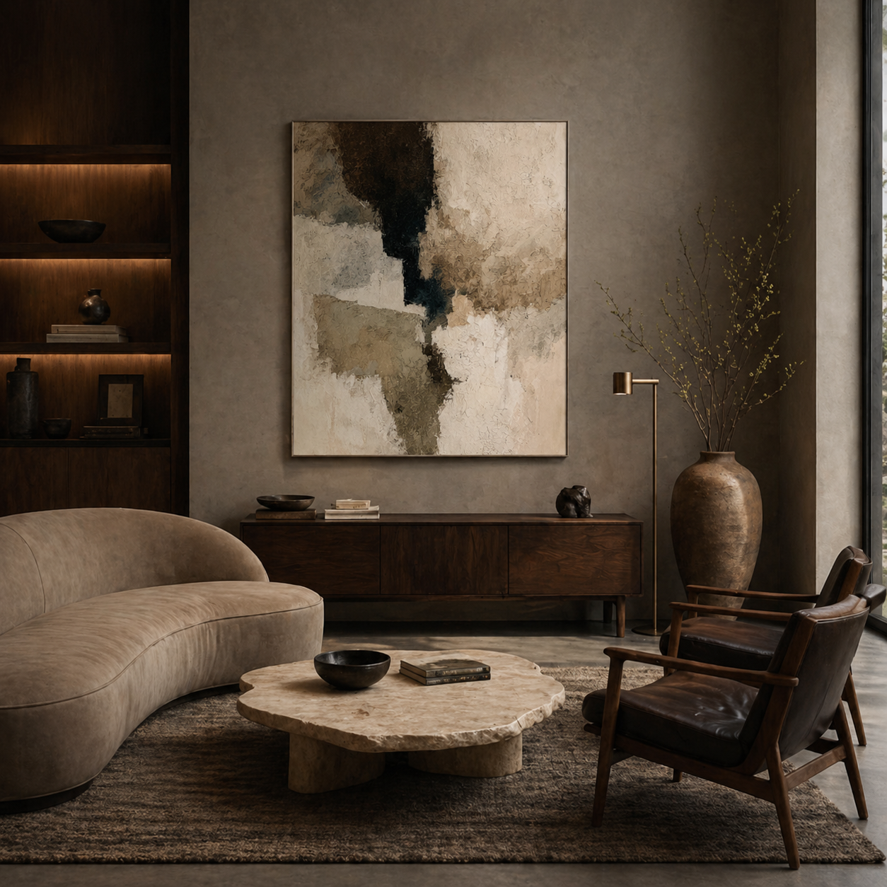 Quiet Rift - hand-painted landscape oil painting on canvas by Realoilart