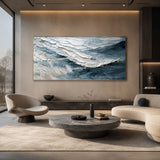 Coastal Surge - hand-painted coastal oil painting on canvas by Realoilart