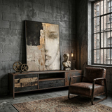 Silent Facade — hand-painted oil painting on canvas