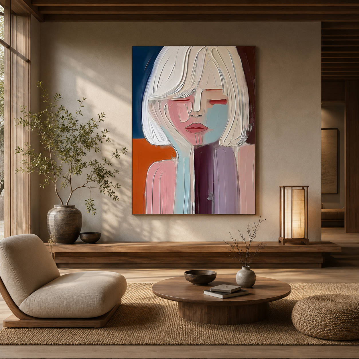 Velvet Muse - hand-painted portrait oil painting on canvas detail 2 by Realoilart
