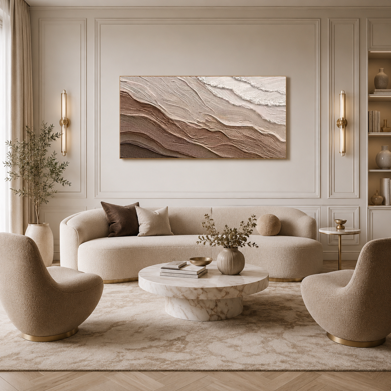 Desert Strata - hand-painted landscape oil painting on canvas detail 2 by Realoilart
