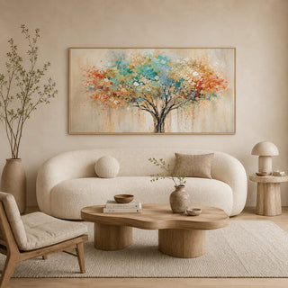 Prism Canopy abstract oil painting, hand-painted on canvas