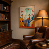 Birdsong Sonata abstract oil painting, hand-painted on canvas