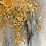 Gilded Ash abstract oil painting, hand-painted on canvas