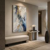 Cobalt Squall abstract oil painting, hand-painted on canvas