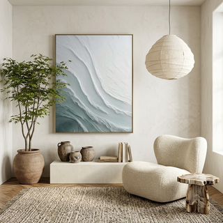 Serene Current — hand-painted oil painting on canvas
