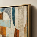 Copper Mosaic - hand-painted vertical oil painting in a styled interior