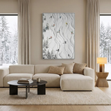 Alpine Descent — hand-painted oil painting on canvas