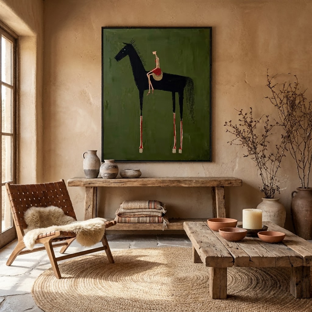 Crimson Rider - hand-painted horse oil painting on canvas detail 2 by Realoilart