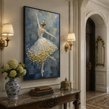 Petal Pirouette abstract oil painting, hand-painted on canvas