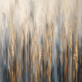 Gilded Rain abstract oil painting, hand-painted on canvas