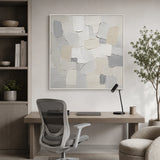 Pale Quarry abstract oil painting, hand-painted on canvas