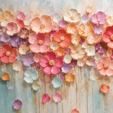 Blossom Cascade abstract oil painting, hand-painted on canvas