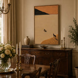 Lone Horizon abstract oil painting, hand-painted on canvas