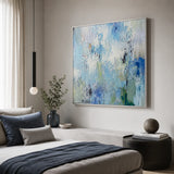 Misty Garden abstract oil painting, hand-painted on canvas