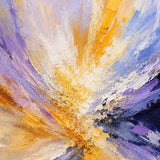 Amethyst Burst abstract oil painting, hand-painted on canvas