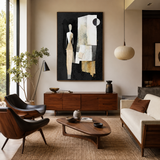 Shadowed Figures — hand-painted oil painting on canvas