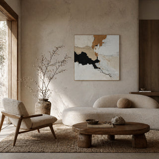 Ochre Drift — hand-painted oil painting on canvas