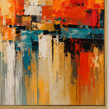 Amber Tide - hand-painted coastal oil painting on canvas detail 7 by Realoilart